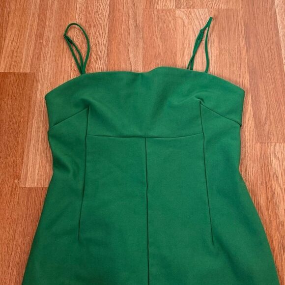 URBAN OUTFITTERS UO SILENCE + NOISE Audrey Green A-Line Mini Slip Dress - Picture 6 of 7